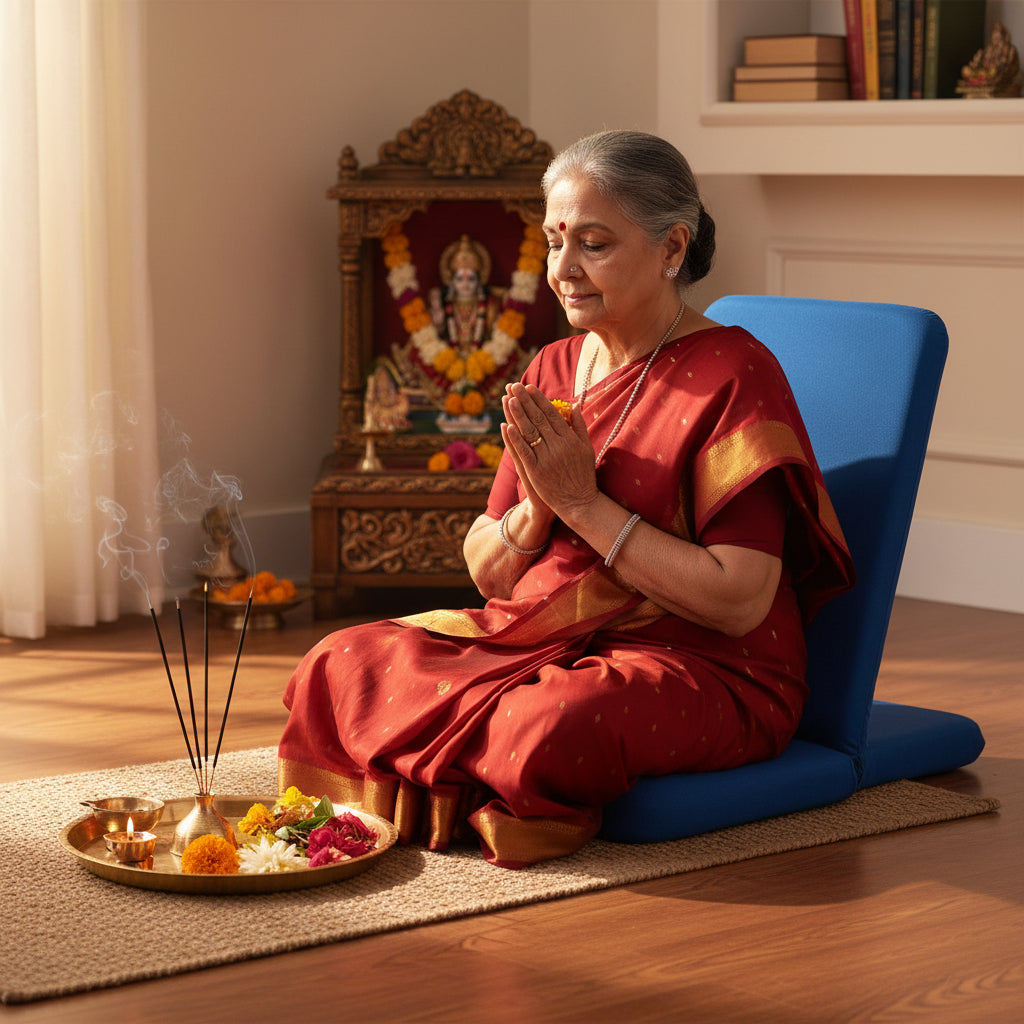 Stackable & Reclining Meditation easy floor Chair - Regular
